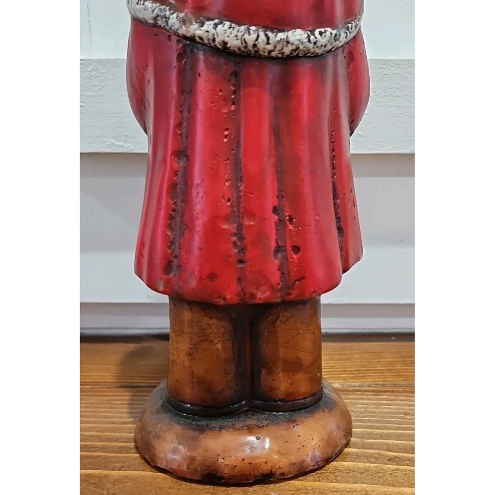 Vintage Old Christmas Chalkware Santa Claus Candle 9.5 × 3 Never Been Burned - Picture 7 of 11